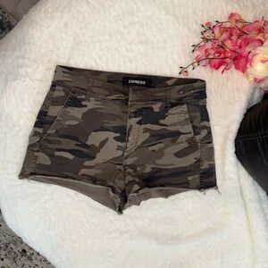 Express Camouflage Jean Shorts